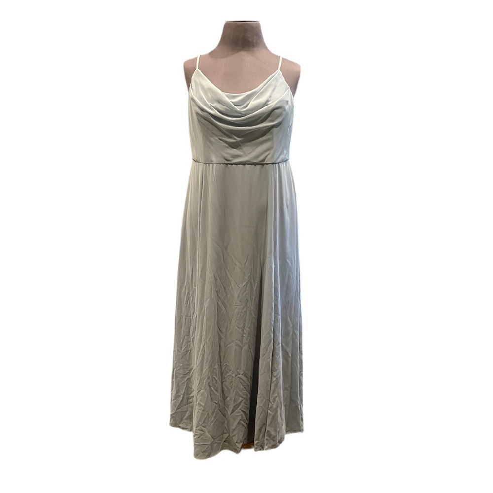 David’s Bridal Celebrate Dusty Blue Dress Size 22 NWT